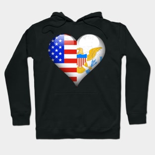 Half American Half Virgin Islander - Gift for Virgin Islander From Virgin Islands Hoodie